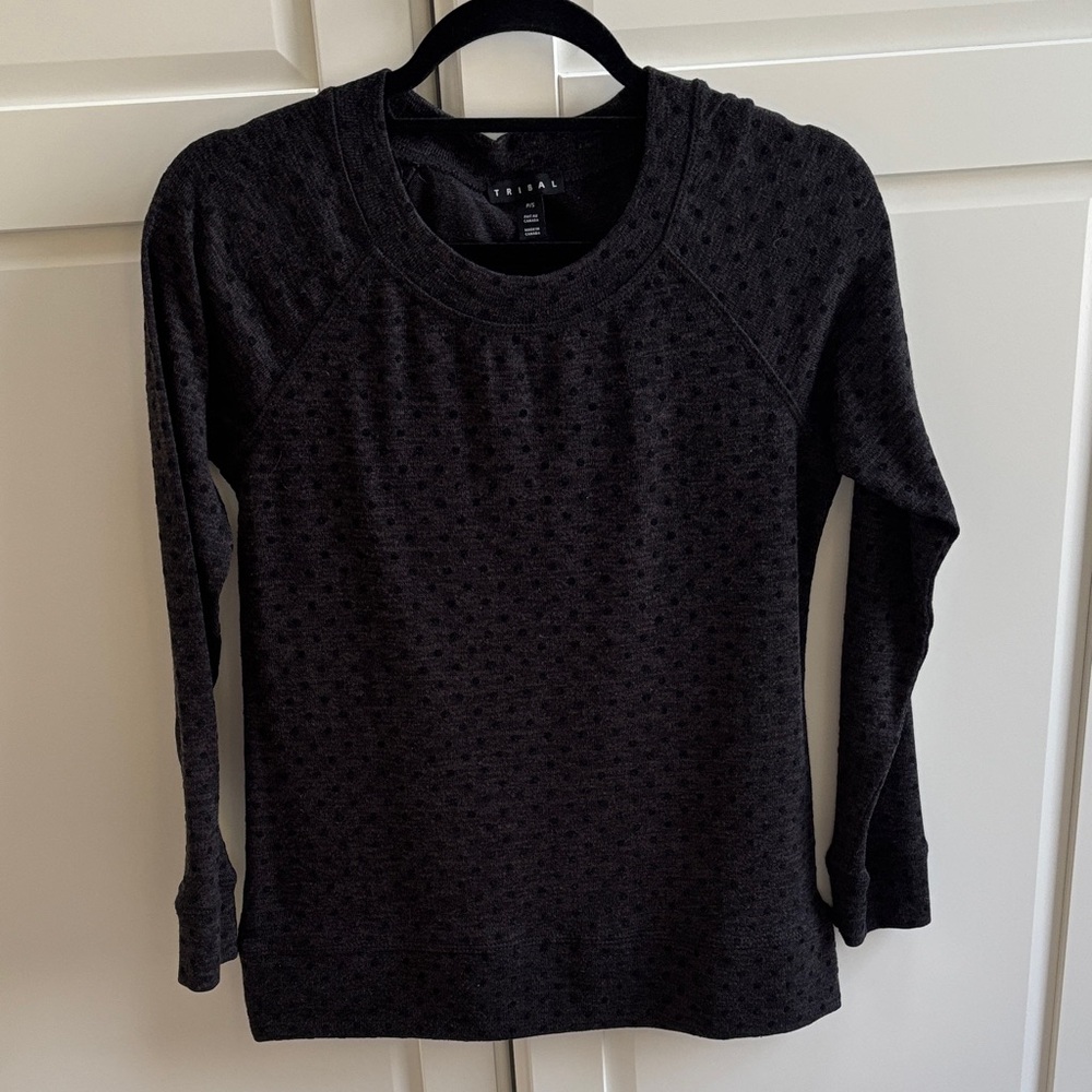 Tribal Charcoal Long Sleeve Top